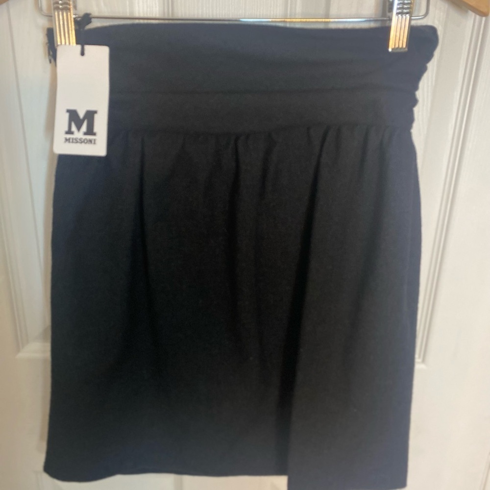 NWT Missoni Dark Gray Wool Skirt with Bow - Picture 8 of 9
